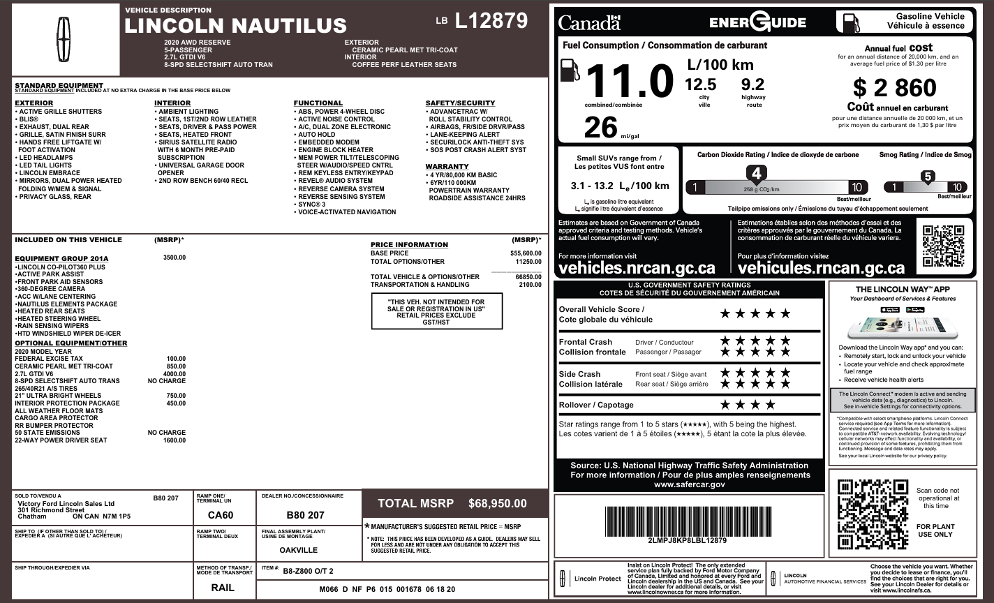 2020 Lincoln Nautilus