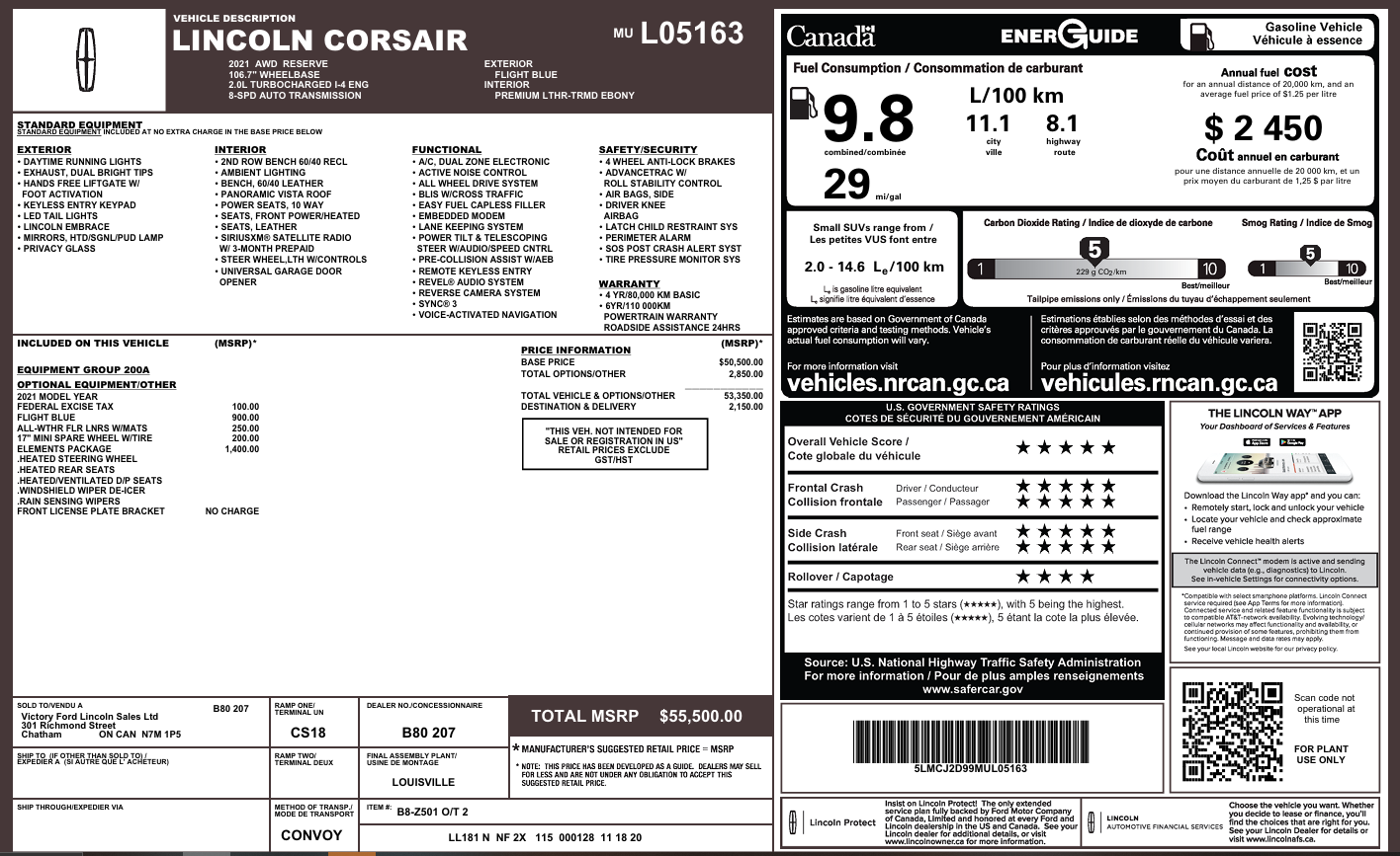 2021 Lincoln Corsair