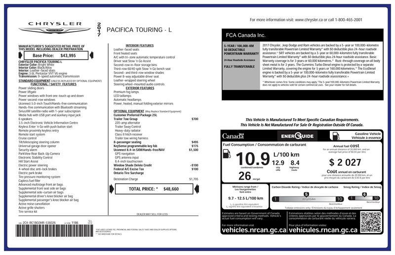 2017 Chrysler Pacifica