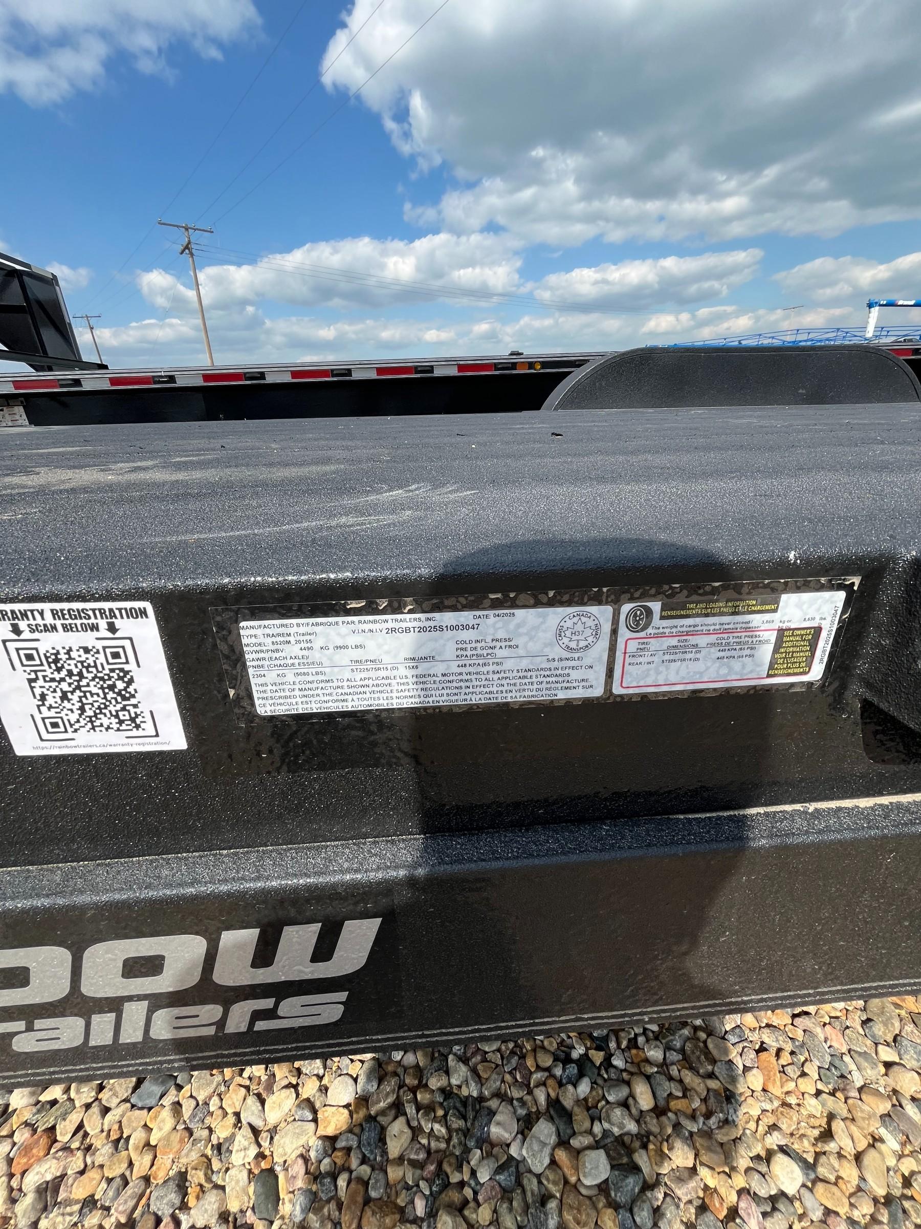 2025 Rainbow 20' TILTING CAR & EQUIPMENT TRAILER W/2-5.2K AXLES