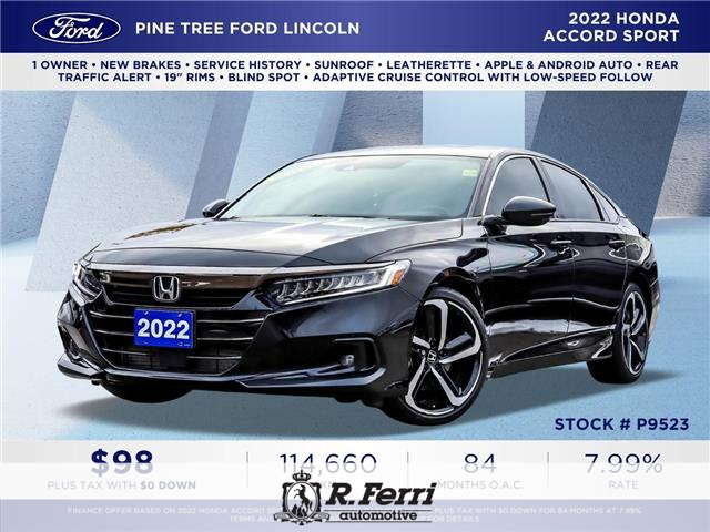 2022 Honda Accord Sport 1.5T (Stk: P9523) in Woodbridge - Image 1 of 30 2022 Honda Accord Sport 1.5T (Stk: P9523) in Woodbridge - Image 1 of 30