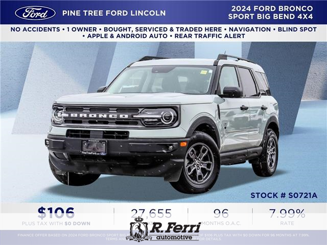 2024 Ford Bronco Sport Big Bend (Stk: S0721A) in Woodbridge - Image 1 of 24