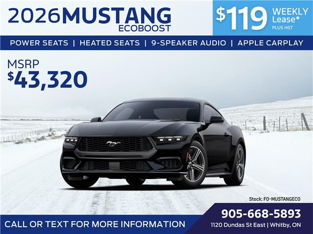 2026 Ford Mustang EcoBoost White at $39,998