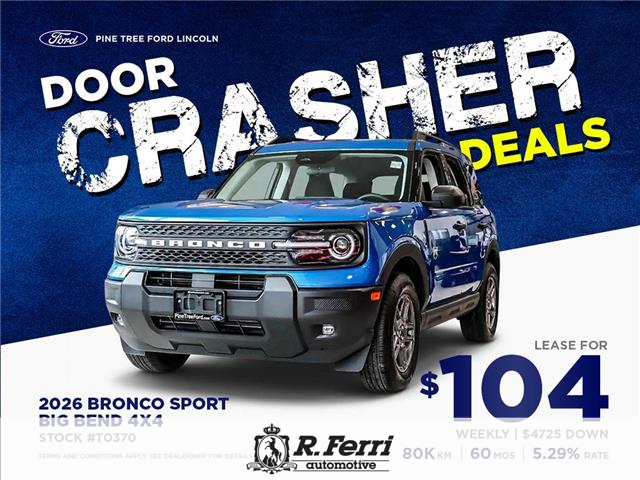 2026 Ford Bronco Sport Big Bend (Stk: T0370) in Woodbridge - Image 1 of 23