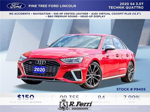 2020 Audi S4 3.0T Technik (Stk: P9405) in Vaughan - Image 1 of 29