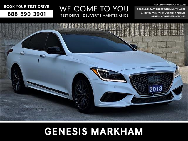 2018 Genesis G80 3.3T Sport (Stk: 16T100186) in Markham - Image 1 of 15