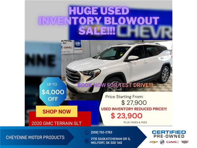 2020 GMC Terrain SLT (Stk: U961) in Melfort - Image 1 of 14