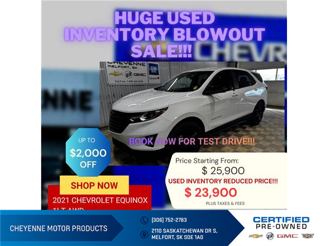 2021 Chevrolet Equinox LT (Stk: U964) in Melfort - Image 1 of 14