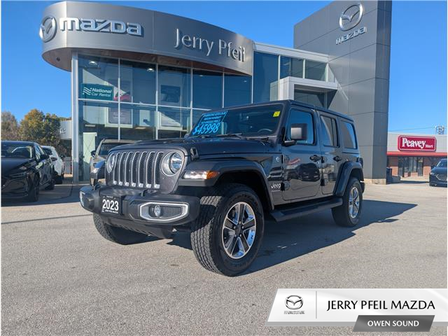 2023 Jeep Wrangler Sahara (Stk: 03655P) in Owen Sound - Image 1 of 18 2023 Jeep Wrangler Sahara (Stk: 03655P) in Owen Sound - Image 1 of 18