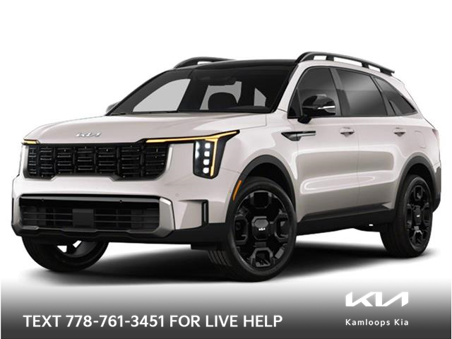 New 2025 Kia Sorento 2.5T X-Line 2.5T | X-LINE | AWD | PANORAMIC SUNROOF | MUD GUARDS | 6 PASSENGER SEATING | HEATED STEERING WHEEL | HEATED FRONT/REAR SEATS  - Kamloops - Kamloops Kia