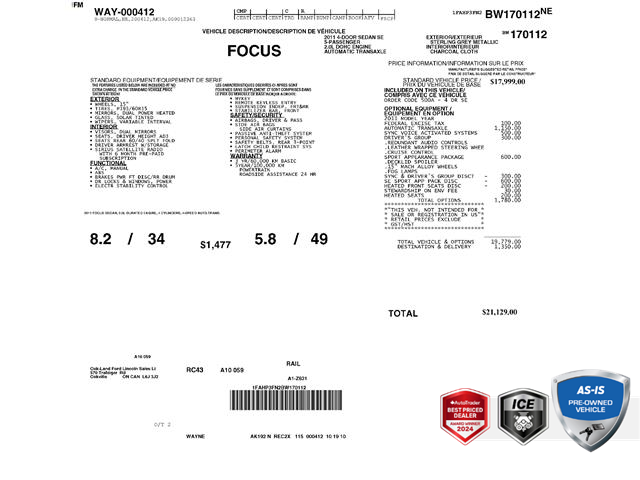 2011 Ford Focus SE (Stk: 6S012Z) in Oakville - Image 20 of 21