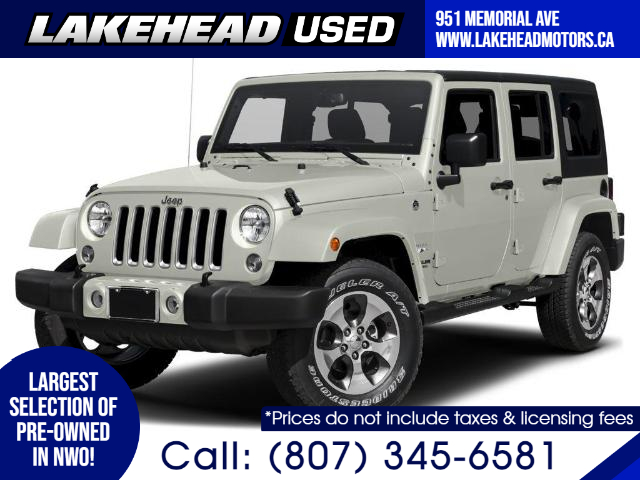 2016 Jeep Wrangler Unlimited Sahara (Stk: 2312311) in Thunder Bay - Image 1 of 11