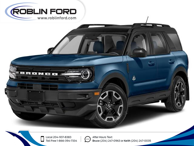2023 Ford Bronco Sport Outer Banks (Stk: F7KHMR) in Roblin - Image 1 of 12