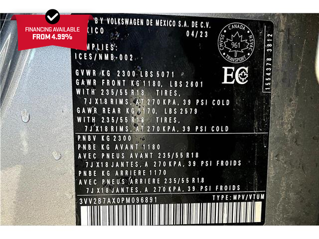 2023 Volkswagen Tiguan Comfortline (Stk: 96891U) in Calgary - Image 34 of 34 2023 Volkswagen Tiguan Comfortline (Stk: 96891U) in Calgary - Image 34 of 34