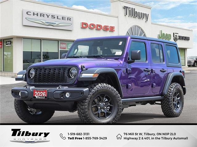 2026 Jeep Wrangler Sport (Stk: 26-105) in Tilbury - Image 1 of 27 2026 Jeep Wrangler Sport (Stk: 26-105) in Tilbury - Image 1 of 27