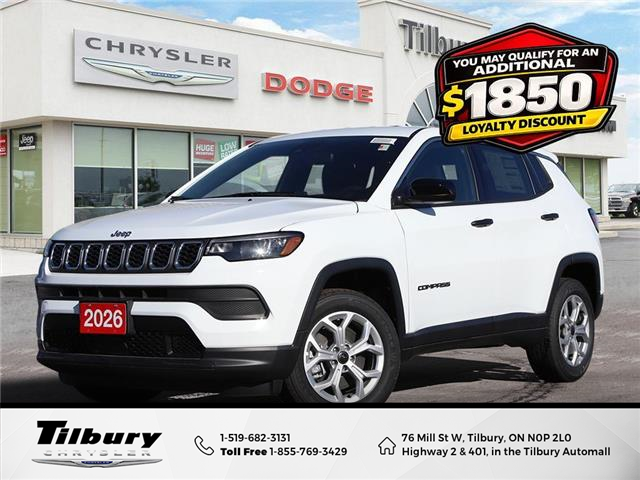 2026 Jeep Compass Sport (Stk: 26-025) in Tilbury - Image 1 of 28