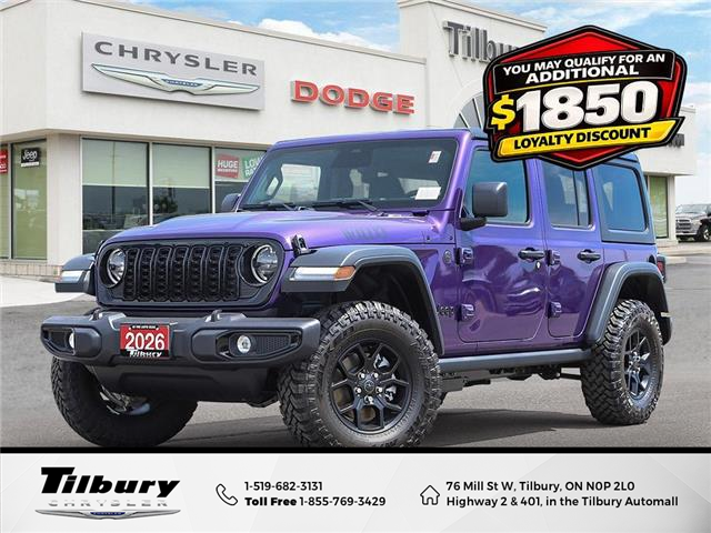 2026 Jeep Wrangler Sport (Stk: 26-105) in Tilbury - Image 1 of 27
