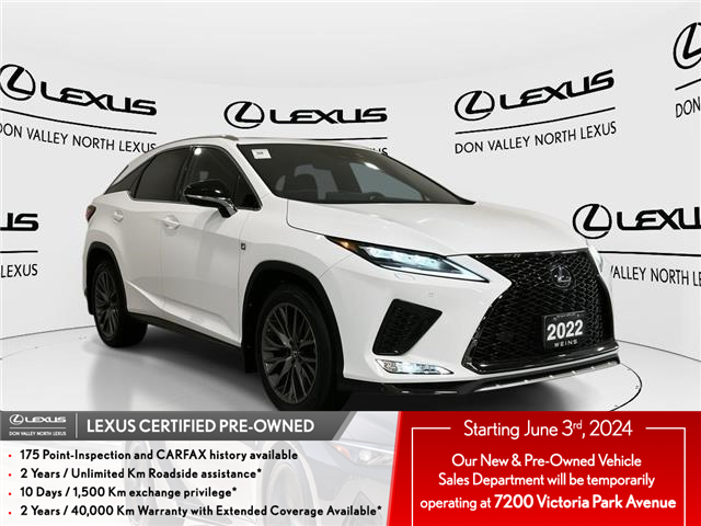 2022 Lexus RX 350 Base (Stk: 14U6542) in Markham - Image 1 of 31