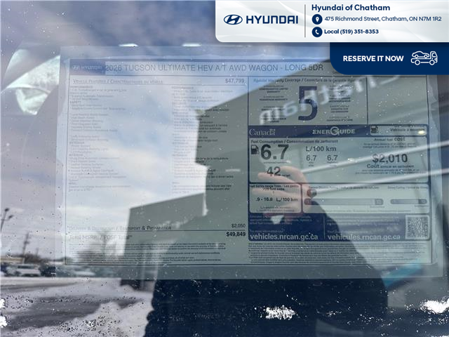 2026 Hyundai Tucson Hybrid Ultimate (Stk: T091) in Chatham - Image 9 of 26