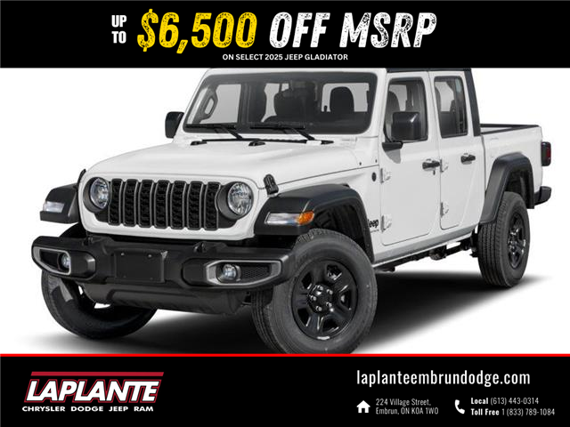 New 2025 Jeep Gladiator Sport S  - Embrun - Laplante Chrysler Dodge Jeep Ram