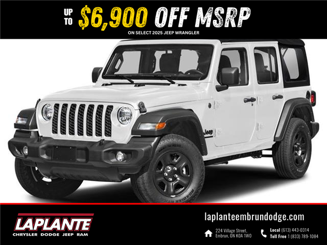 2025 Jeep Wrangler Sahara (Stk: 25118) in Embrun - Image 1 of 11