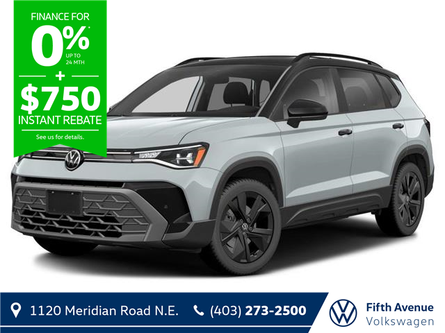 2025 Volkswagen Taos Comfortline Black Edition (Stk: 25182) in Calgary - Image 1 of 2