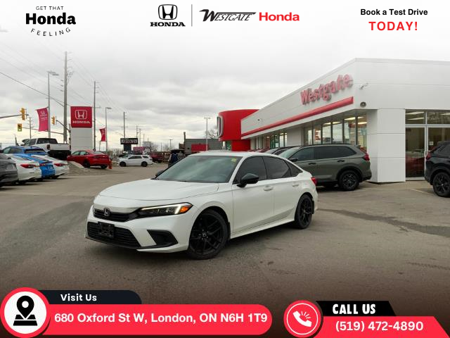 2023 Honda Civic Sport White with 39,336km at $28,995