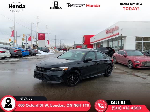 2023 Honda Civic Sport Black with 49,423km at $26,995