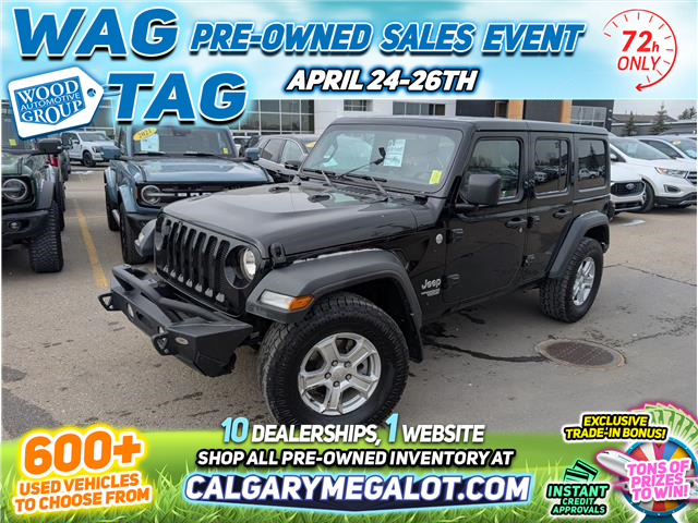 2018 Jeep Wrangler Unlimited Sport (Stk: 19098A) in Calgary - Image 1 of 24