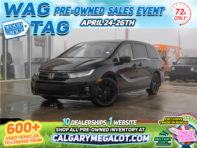2025 Honda Odyssey Black Edition (Stk: VQ0298SS) in Calgary - Image 1 of 42