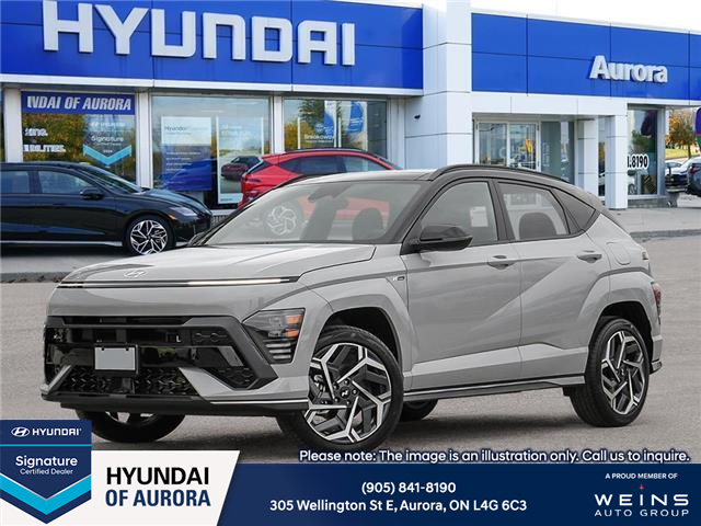 2026 Hyundai Kona 1.6T N Line w/Two-Tone Roof (Stk: 2610259) in Aurora - Image 1 of 23 2026 Hyundai Kona 1.6T N Line w/Two-Tone Roof (Stk: 2610259) in Aurora - Image 1 of 23