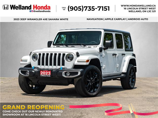 2023 Jeep Wrangler 4xe Sahara (Stk: WU7671A) in Welland - Image 1 of 27