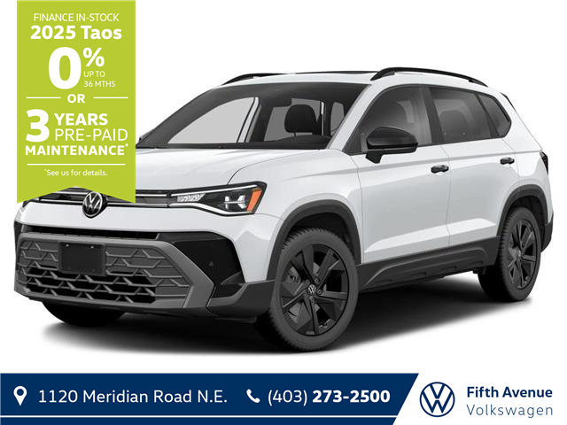 2025 Volkswagen Taos Comfortline Black Edition (Stk: 25183) in Calgary - Image 1 of 2