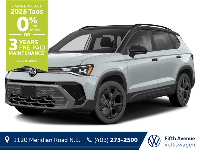 2025 Volkswagen Taos Comfortline Black Edition (Stk: 25264) in Calgary - Image 1 of 2