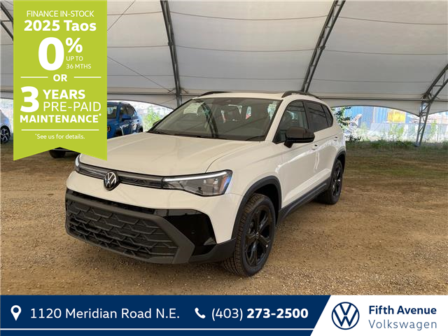 2025 Volkswagen Taos Comfortline Black Edition (Stk: 25253) in Calgary - Image 1 of 13
