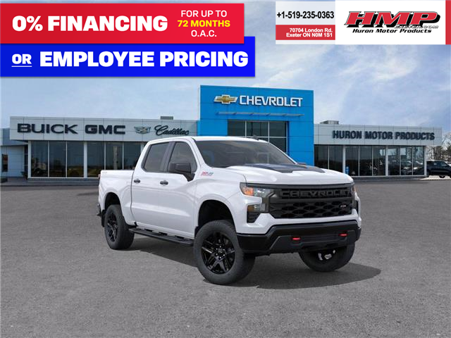 2025 Chevrolet Silverado 1500 Custom Trail Boss Summit White at $75,438