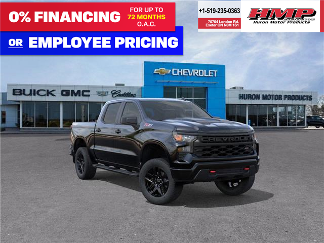 2025 Chevrolet Silverado 1500 Custom Trail Boss Black at $75,438
