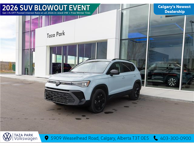2026 Volkswagen Taos Comfortline Black Edition (Stk: TT-009) in Calgary - Image 1 of 25 2026 Volkswagen Taos Comfortline Black Edition (Stk: TT-009) in Calgary - Image 1 of 25