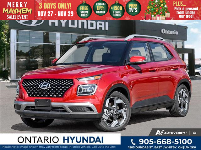 2025 Hyundai Venue Ultimate w/Black Interior (IVT) (Stk: ONH382070) in Whitby - Image 1 of 23 2025 Hyundai Venue Ultimate w/Black Interior (IVT) (Stk: ONH382070) in Whitby - Image 1 of 23