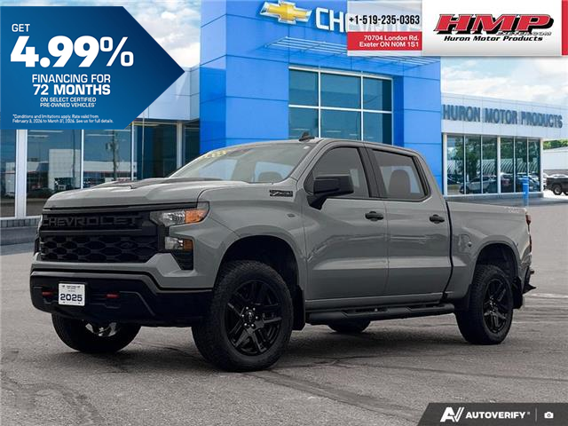 2025 Chevrolet Silverado 1500 Custom Trail Boss (Stk: 101820) in Exeter - Image 1 of 28 2025 Chevrolet Silverado 1500 Custom Trail Boss (Stk: 101820) in Exeter - Image 1 of 28