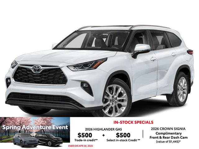 2026 Toyota Highlander Limited (Stk: 10120821) in Markham - Image 1 of 3