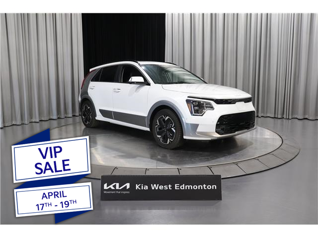 2023 Kia Niro EV Limited w/Snow White Pearl & Grey Exterior (Stk: 24675) in Edmonton - Image 1 of 30