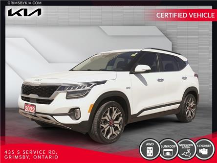 2022 Kia Seltos SX Turbo AWD | SUNROOF | NAVI | CAR PLAY | LEATHER (Stk: U3054) in Grimsby - Image 1 of 19