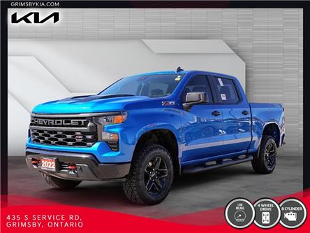 2022 Chevrolet Silverado 1500 Crew Cab Short Box 4-Wheel Drive Custom Trail Boss (Stk: U3066) in Grimsby - Image 1 of 17