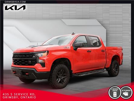 2023 Chevrolet Silverado 1500 Crew Cab Short Box 4-Wheel Drive Custom Trail Bos (Stk: U3076) in Grimsby - Image 1 of 10
