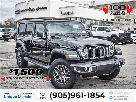 2025 Jeep Wrangler Sahara 4 Door 4x4| LEATHER| SKY TOP| TECH GROUP| (Stk: S153) in Burlington - Image 1 of 27