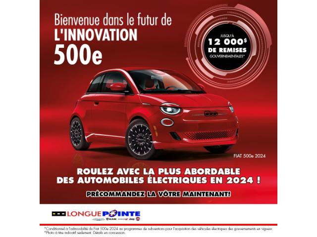 Fiat 500e 2024 de base à 30 785 $ à vendre à Saint-Léonard - Longue Pointe  Chrysler