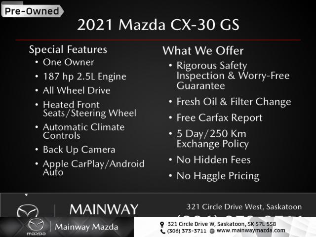 2021 Mazda CX-30 GS (Stk: M24089A) in Saskatoon - Image 1 of 1