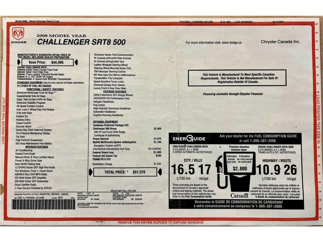 2008 Dodge Challenger SRT8 (Stk: 321496) in Watford - Image 33 of 33