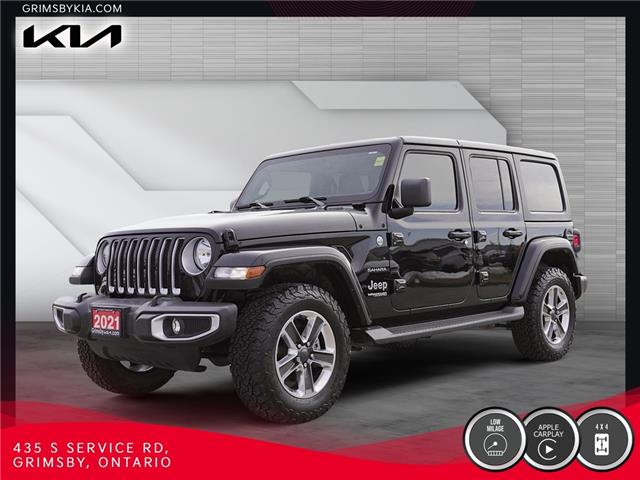 2021 Jeep Wrangler Unlimited Sahara 4x4 | FREEDOM TOP | LOW KM (Stk: U3038) in Grimsby - Image 1 of 16